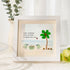 Friends On The Beach Under A Palm Tree Sea Glass Framed Art - White - 8" X 8" - image 1