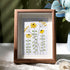 Sunflower Handmade Sea Glass Framed Art - Walnut Brown - 8" X 6" - image 7
