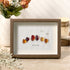 Fall In Love Autumn Trees Sea Glass Framed Art - Walnut Brown - 6" X 8" - image 0