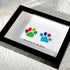 Rainbow Puppy Pet Paw Prints Sea Glass Framed Art - image 2