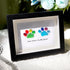 Rainbow Puppy Pet Paw Prints Sea Glass Framed Art - image 1