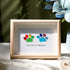 Rainbow Puppy Pet Paw Prints Sea Glass Framed Art - Oak - 6" X 8" - image 6