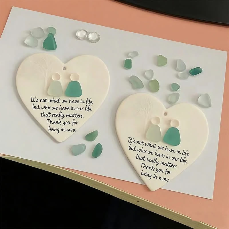 Friendship Gift Heart-Shaped Sea Glass Hanging Ornament - image 5