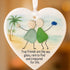 Treasured Friendship Heart-Shaped Sea Glass Hanging Ornament - image 2