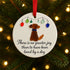 Fairy Lights Dog Round-shaped Sea Glass Hanging Ornament - image 3