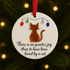 Fairy Lights Cat Round-shaped Sea Glass Hanging Ornament - image 4