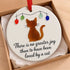Fairy Lights Cat Round-shaped Sea Glass Hanging Ornament - image 2