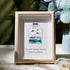 Sea Bottle Sea Glass Framed Art Inspirational Gift - Oak - 8" X 6" - image 5
