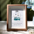 Sea Bottle Sea Glass Framed Art Inspirational Gift - Walnut Brown - 8" X 6" - image 6