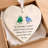 Friendship Gift Heart-Shaped Birds Sea Glass Hanging Ornament - image 1
