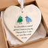 Friendship Gift Heart-Shaped Birds Sea Glass Hanging Ornament - image 1