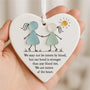 Bond of Soul Sisters Heart-Shaped Sea Glass Hanging Ornament - Buy 5 Get 2 Free(7 Pcs) - 2.91" × 2.76" × 0.12" - image 0
