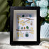 Birds On Blossom Branches Family Sea Glass Framed Art - Black - 8" X 6" - image 0