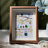 Birds On Blossom Branches Family Sea Glass Framed Art - Walnut Brown - 8" X 6" - image 5