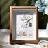 Cats Snuggling Under The Birdhouse Sea Glass Framed Art - Walnut Brown - 8" X 6" - image 5