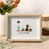 Good Morning Coffee Pot And Mugs Sea Glass Framed Art - Oak - 6" X 8" - image 0