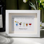 Happy Hour Colourful Sea Glass Framed Art Gift For Cocktail Lover - White - 6" X 8" - image 0