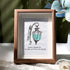 Grateful For The Light You Bring Into My Life Sea Glass Framed Art - Walnut Brown - 8" X 6" - image 0