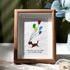 Run Free Now My Angel Dog Memorial Sea Glass Framed Art - Walnut Brown - 8" X 6" - image 6