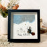Halloween Ghost House Sea Glass Framed Art - Black - 8" X 8" - image 5