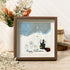 Halloween Ghost House Sea Glass Framed Art - Walnut Brown - 8" X 8" - image 4