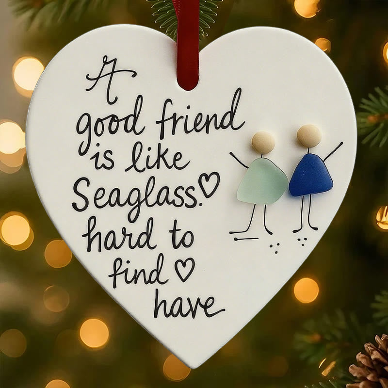 Friendship Gift A Friend Is Like Sea Glass Hanging Ornament - image 2