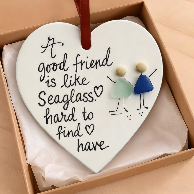 Friendship Gift A Friend Is Like Sea Glass Hanging Ornament - image 3