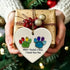 Pet Memorial Gift Rainbow Paw Sea Glass Hanging Ornament - image 2