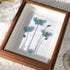 Blue Blossoming Flower Sea Glass Framed Art - image 2