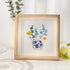 Colored Floral In Blue And White Vase Sea Glass Framed Art - Oak - 8" X 8" - image 4