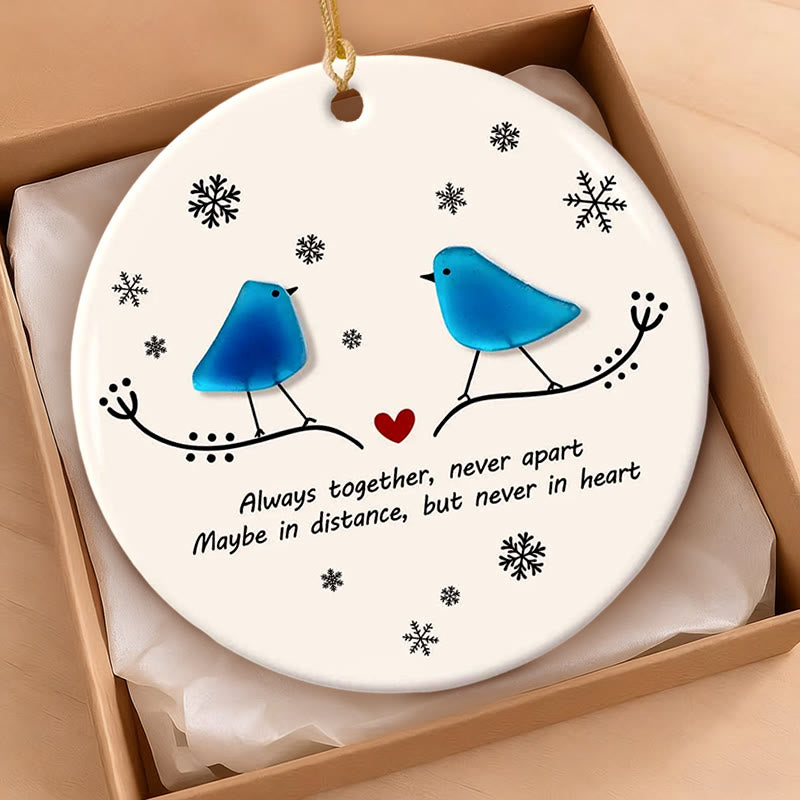 Long Distance Relationships Gifts Sea Glass Hanging Ornament - image 4