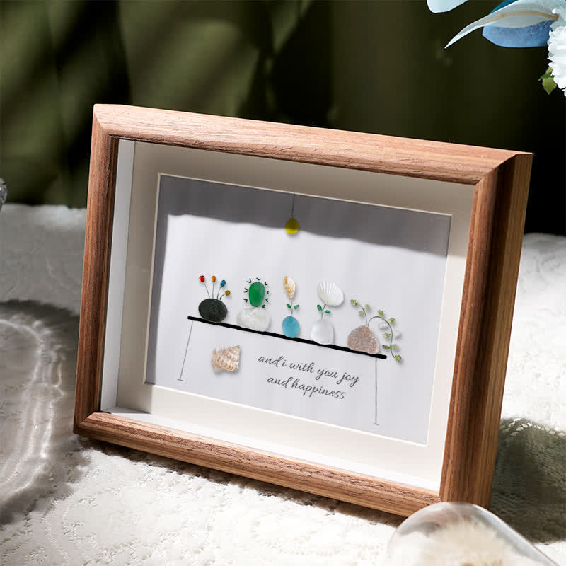Bring Joy and Happiness to Your Space Sea Glass Framed Art - image 1
