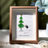 Christmas Tree Sea Glass Framed Art - Walnut Brown - 8" X 6" - image 6