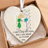 Unwavering Companion & Love Sea Glass Hanging Ornament - image 1
