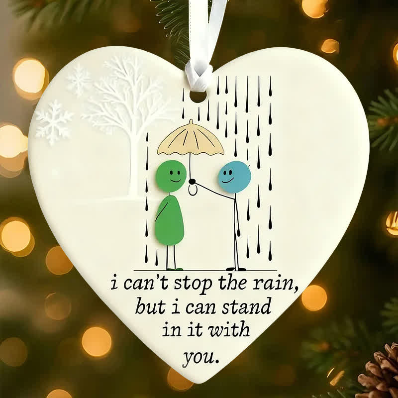 Unwavering Companion & Love Sea Glass Hanging Ornament - image 3