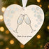 Cheers To Our Forever Heart-shaped Sea Glass Hanging Ornament - image 3
