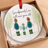 Grandparents Love Round-shaped Sea Glass Hanging Ornament - image 1