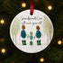 Grandparents Love Round-shaped Sea Glass Hanging Ornament - image 3
