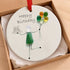 Birthday Gift Round-Shaped Sea Glass Hanging Ornament - image 1