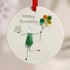 Birthday Gift Round-Shaped Sea Glass Hanging Ornament - image 4