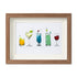 Cocktail Theme Sea Glass Framed Art - Walnut Brown - 6" X 8" - image 8
