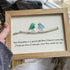 Handmade Friendship Quote With Birds Sea Glass Framed Art - image 2