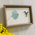Mini Hummingbird And Flower Sea Glass Framed Art - image 3