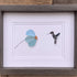 Mini Hummingbird And Flower Sea Glass Framed Art - image 6