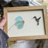 Mini Hummingbird And Flower Sea Glass Framed Art - image 2