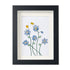 Forget Me Not Flower And Birds Sea Glass Framed Art - Black - 8" X 6" - image 11