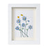 Forget Me Not Flower And Birds Sea Glass Framed Art - White - 8" X 6" - image 12