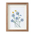 Forget Me Not Flower And Birds Sea Glass Framed Art - Walnut Brown - 8" X 6" - image 10