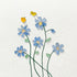 Forget Me Not Flower And Birds Sea Glass Framed Art - image 2