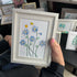 Forget Me Not Flower And Birds Sea Glass Framed Art - image 3